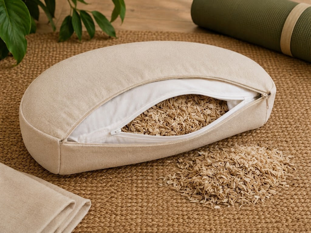 Zafu a Mezzaluna in Pula di Farro ORGONICO®