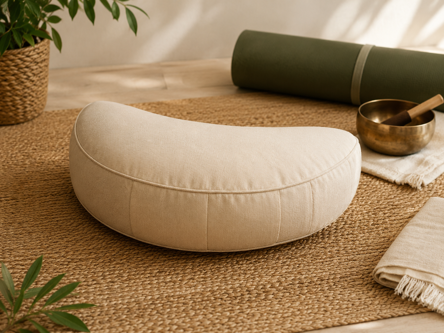 Zafu a Mezzaluna in Pula di Farro ORGONICO®